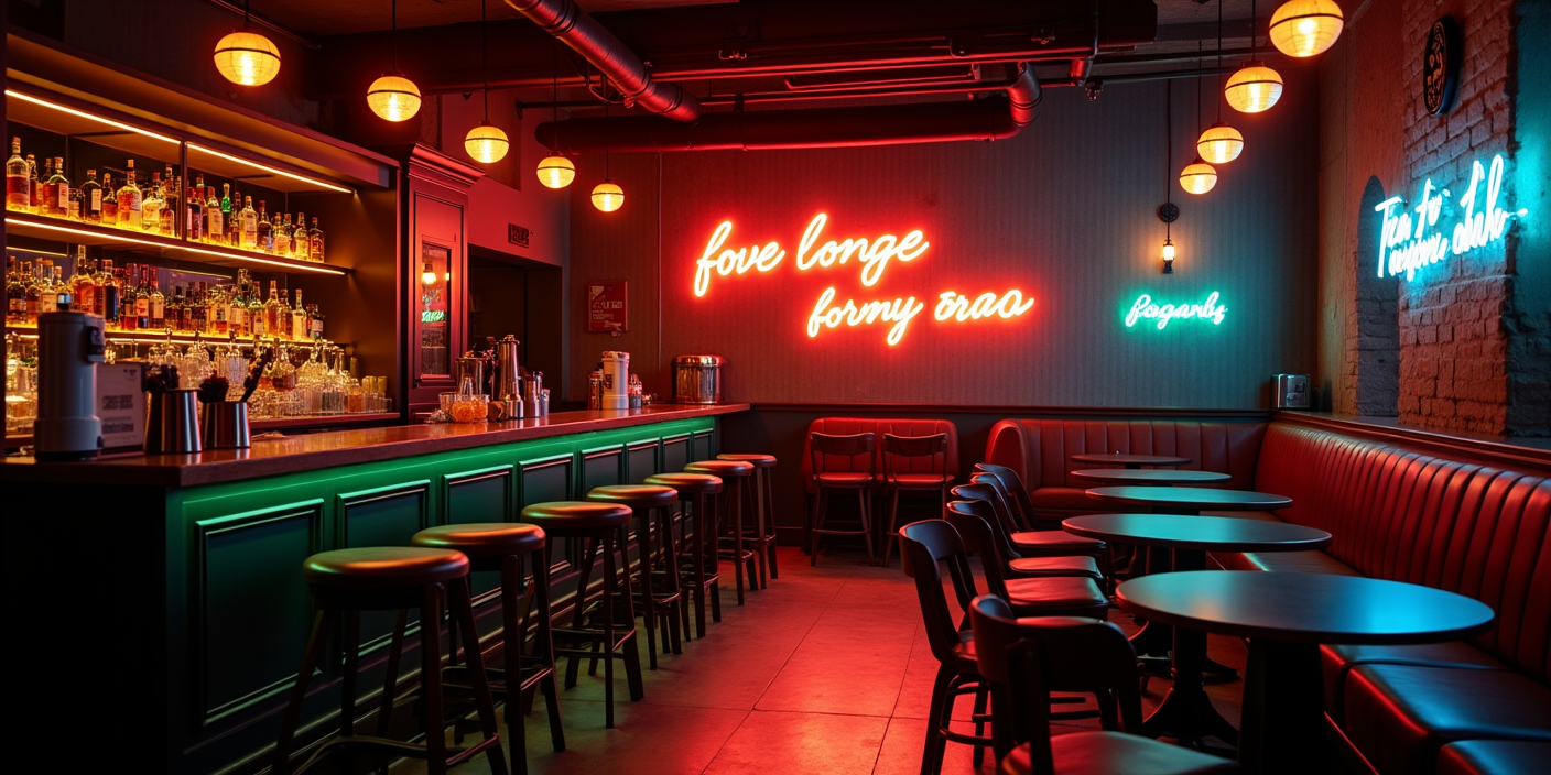 Bar lighting ideas with pendant lights LED accents and neon signs creating a cozy and vibrant atmosphere - 20 Best Bar Lighting Ideas to Enhance Ambiance May 2026 - Vorlane Bar lighting ideas with pendant lights LED accents and neon signs creating a cozy and vibrant atmosphere - 20 Best Bar Lighting Ideas to Enhance Ambiance May 2026 - Vorlane