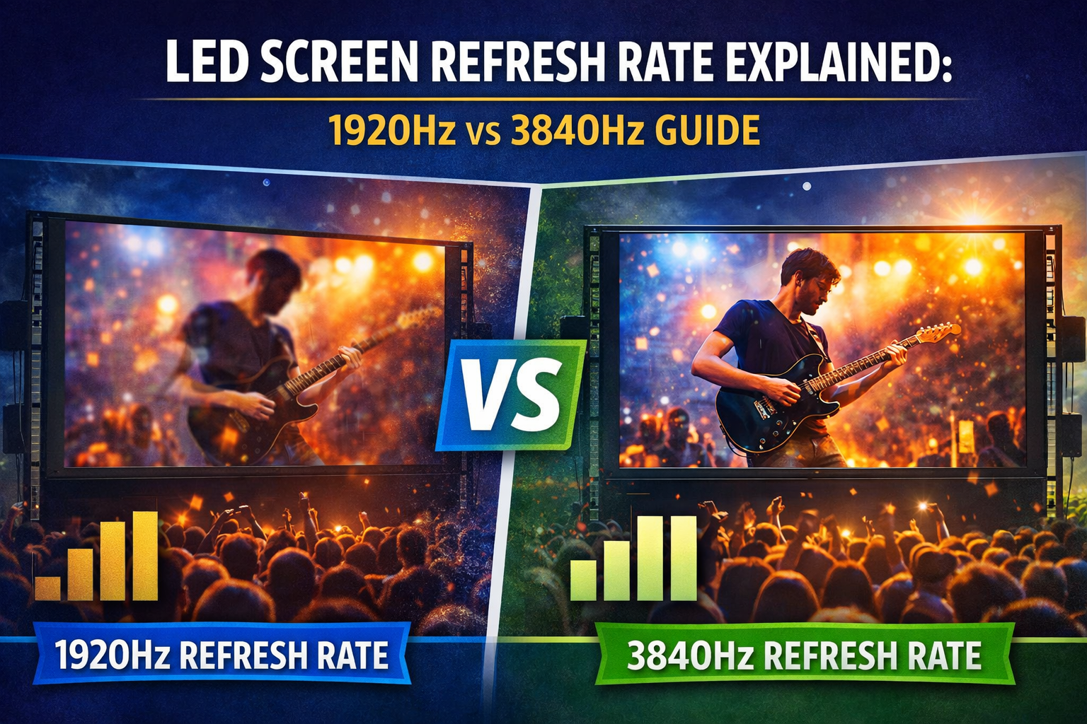 LED screen refresh rate explained 1920Hz vs 3840Hz for concert displays - Leading LED lighting Manufacturer - Vorlane - Vorlane