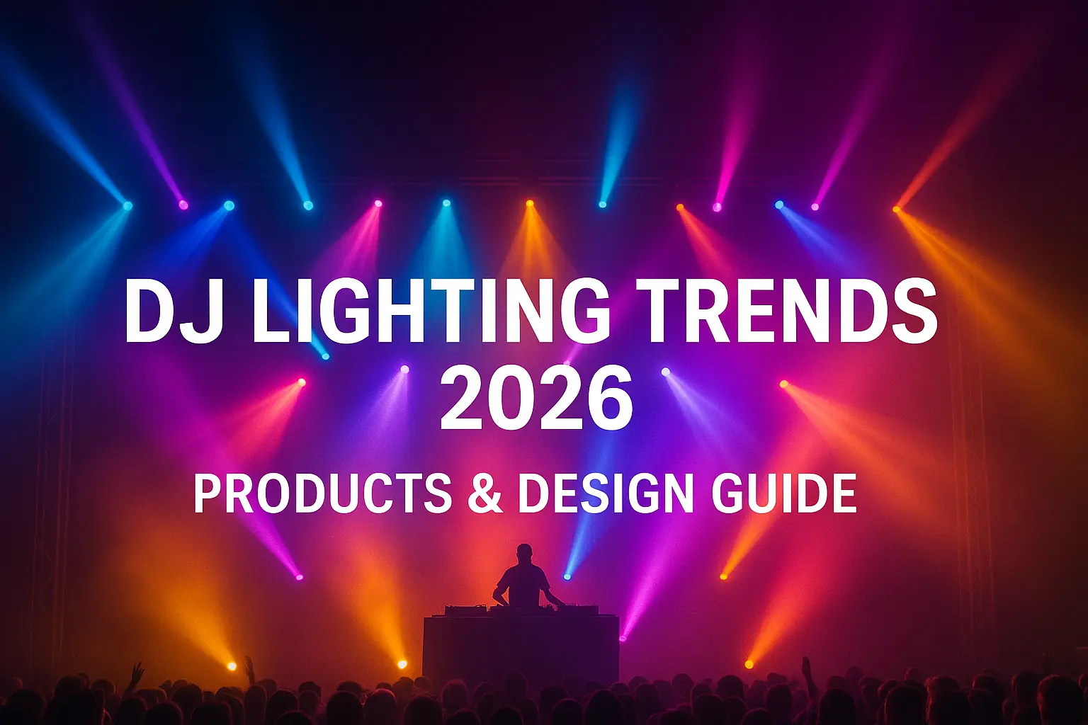 2026 DJ lighting trends feature image with bold title - DJ Lighting Trends 2026: Products & Design Guide - Vorlane - Vorlane 2026 DJ lighting trends feature image with bold title - DJ Lighting Trends 2026: Products & Design Guide - Vorlane - Vorlane