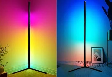A stylish corner floor lamp featuring two distinct colored lights illuminating the surrounding area - Top 11 LED Corner Floor Lamps For 2026 - Vorlane - Vorlane A stylish corner floor lamp featuring two distinct colored lights illuminating the surrounding area - Top 11 LED Corner Floor Lamps For 2026 - Vorlane - Vorlane