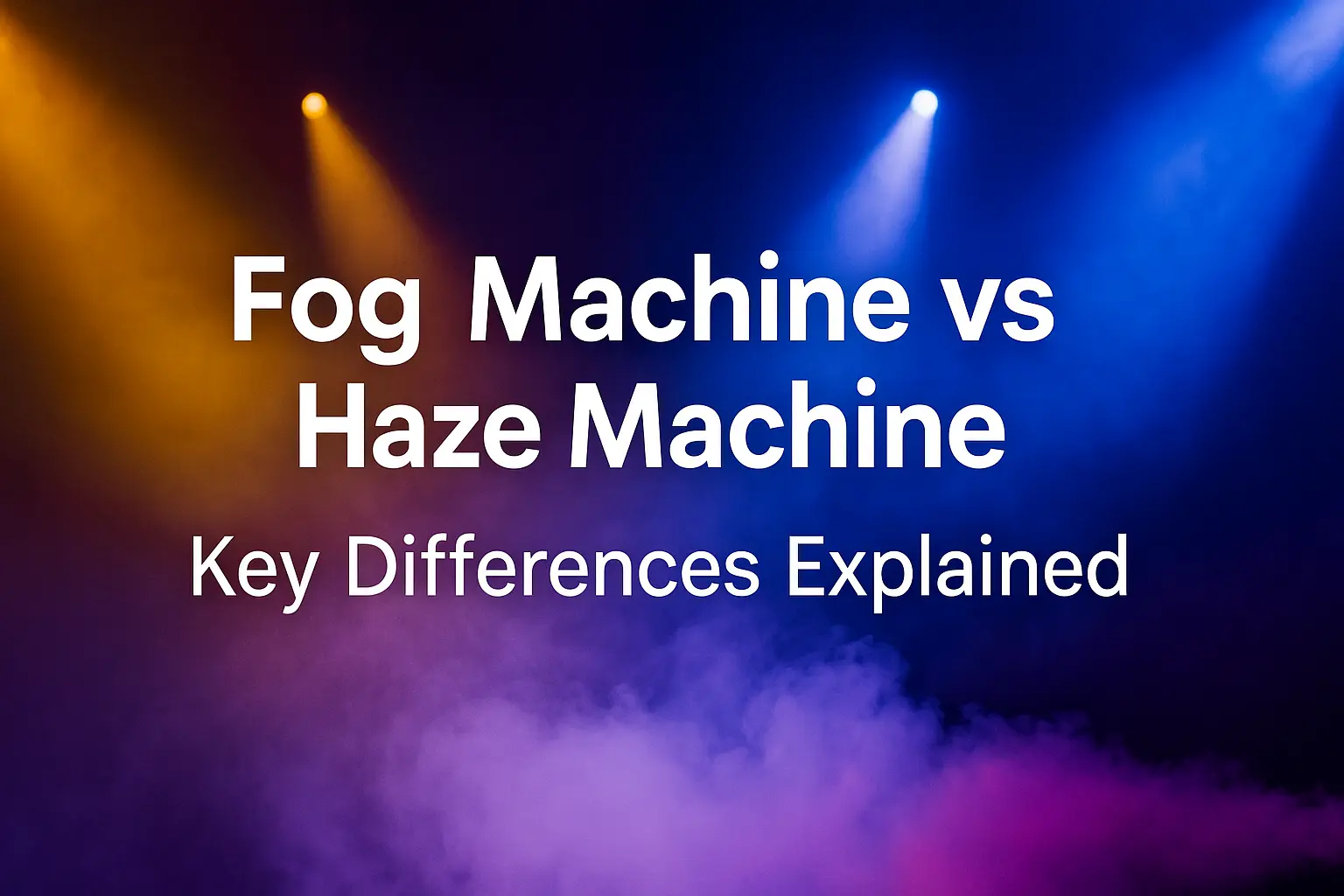 Fog Machine vs Haze Machine article cover image with stage lighting and fog effects - Fog Machine vs Haze Machine: Key Differences Explained - Vorlane Fog Machine vs Haze Machine article cover image with stage lighting and fog effects - Fog Machine vs Haze Machine: Key Differences Explained - Vorlane