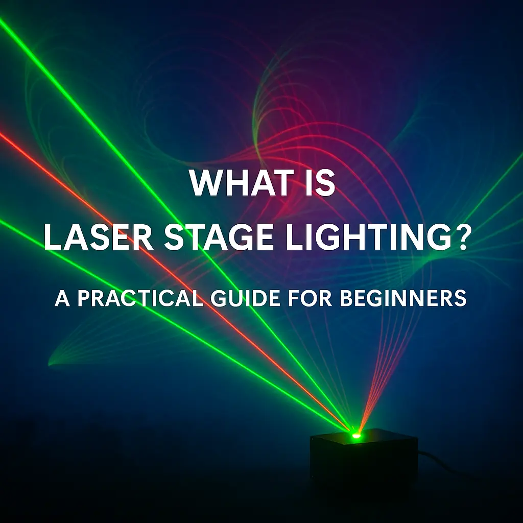 Laser stage lighting guide cover with centered beginner title - What Is Laser Stage Lighting? A Practical Guide for Beginner - Vorlane Laser stage lighting guide cover with centered beginner title - What Is Laser Stage Lighting? A Practical Guide for Beginner - Vorlane