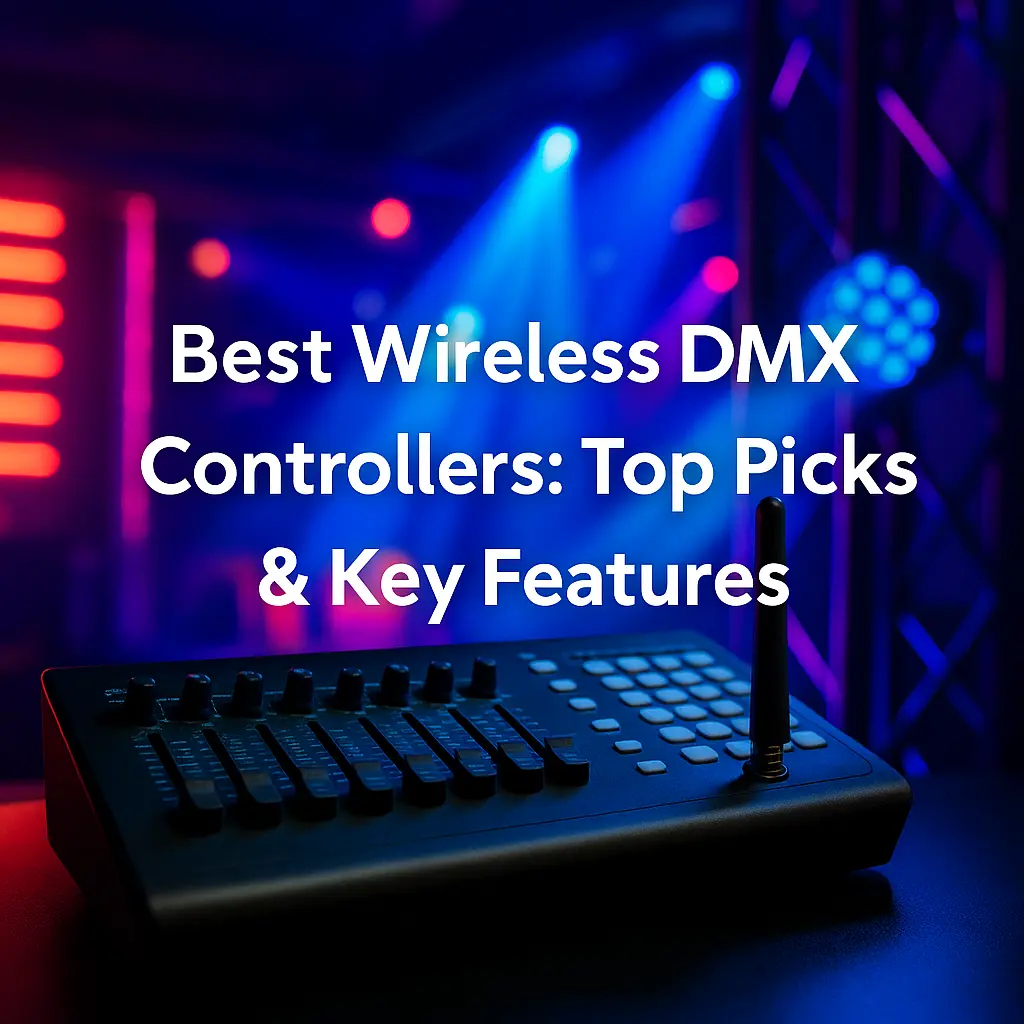 Wireless DMX controller with vibrant stage lighting - Best Wireless DMX Controllers: Top Picks & Key Features - Vorlane Wireless DMX controller with vibrant stage lighting - Best Wireless DMX Controllers: Top Picks & Key Features - Vorlane